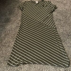Chico, size 0, green and white dress